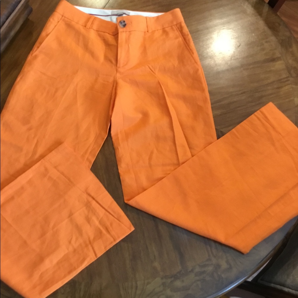 Orange Banana Republic Linen pants